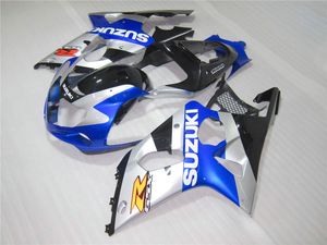 TOP SELLING Plastikowy Zestaw Fairing dla Suzuki GSXR1000 00 01 02 Niebieskie Silver Black Fairings Set GSXR1000 2000 2001 2002 OT20