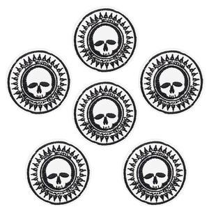 10 PCS Skull Punk Emblemas Patches Para Roupas Ferro Bordado Patch Applique Ferro em Patches Costura Acessórios para DIY Roupas DZ-356