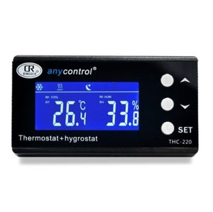 ingrosso Regolatori Di Umidità Di Temperatura-RINGDER THC US Regolatore digitale di temperatura e umidità del regolatore Termo igrostato termo termostato per rettile di serra