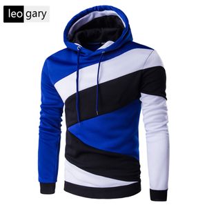 Wholesale- 2017 New Fashion Hoodies Male Brand Hoodie Casual Patchwork Design Hip Hop Sweatshirt Men Slim Fit Men Hoodie 7 Colors M-XXL