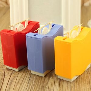 Atacado- Automatic Toothpick Titular Dispenser Push Botton Portable Dotchpick Box para Home and Office