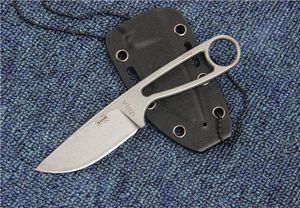 ESEE IZULA 12992 D2 Neck Knife Stonwashed Tactical Camping Hunting Survival Pocket Keychain Knife Outdoor EDC Tools K Sheath Collection