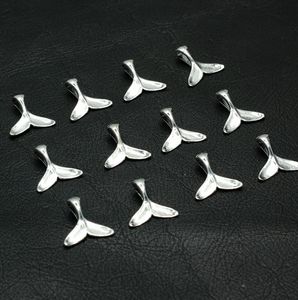 1000pcs/lot Antique Sliver Whale Tail Fishtail Charms Pendant DIY Necklace Bracelet for Jewelry Making Findings 16mm