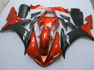 Yamaha için ücretsiz özelleştirme kiti Yzf R1 02 03 Şarap Kırmızı Siyah Bodywork Fairings Set YZF R1 2002 2003 OI23