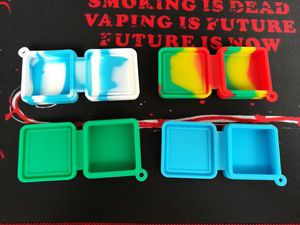Wholesale silicone jars dab wax oil container for sale - Group buy Nonstick wax containers ml block shape silicone container food grade jars dab tool storage jar oil holder for vaporizer vape colors DHL