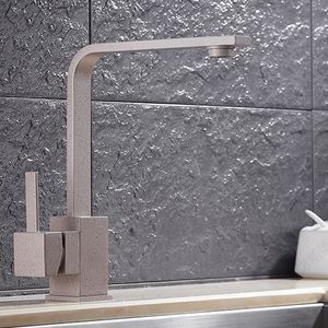 Hot Selling !! Quartz Stone Sink Faucet Kitchen With Grey color / Rotatable Faucet With Square Shaped HS303