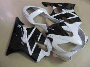 Injektionsgjuten GRATIS Skräddarsy Fairing Kit för Honda CBR600 F4I 01 02 03 Klassiska vita Black Fairings Set CBR600F4I 2001-2003 OT15