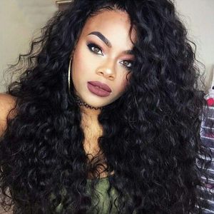 Diva1 Glueless Lace Frontal Wig för svarta Kvinnor Hög Densitet HD Genomskinlig Framstående Human Hair Wigs Pre Plocked Brazilian Deep Wave