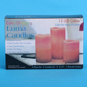 4in1 Waterproof Electronic LED Candle 12 LED Colors For Christmas Day Wedding Party Flameless Flickering Tea Light