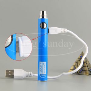 650mAh 900mAh E CIG VAPE EVOD Batteri med USB-laddare UGO VII Passera via batterier för CE4 Electronic Cigarette CE3 510 patroner