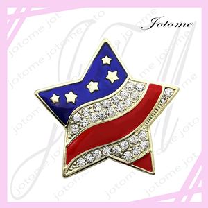 100 sztuk / partia Chiny Hurtownie patriotyczna gwiazda broszka amerykańska usa flaga pin niepodległość Dzień 4 lipca Memorial Veterans