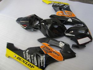 Carenagens de plástico ABS para Honda CBR1000RR 04 05 kit de carenagem de injeção de carroçaria preto amarelo CBR1000RR 2004 2005 OT41