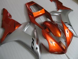 Eftermarknad Body Parts Fairing Kit för Yamaha YZF R1 2002 2003 Vin Röd Silver Fairings Set YZF R1 02 03 OT16