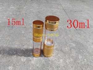100pcs/lot 15ML & 30ML Secant Vacuum spray bottle Airless Pump cosmetics perfume bottle jar Sample Anodized aluminum sand