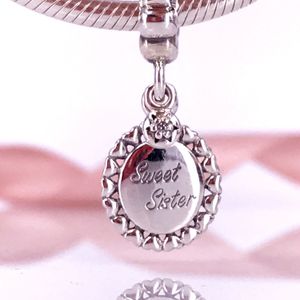 Autentico ciondolo in argento sterling 925 Sweet Sister adatto al braccialetto Pandora fai da te 791126CZ