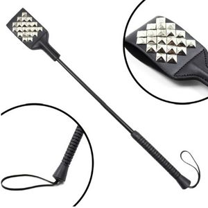 53cm PU Leather Rivets Fetish Bondage Whip Flogger Bdsm Sex Toys for Couples Spanking Paddle Sexy Policy Knout Adult Games Good quality