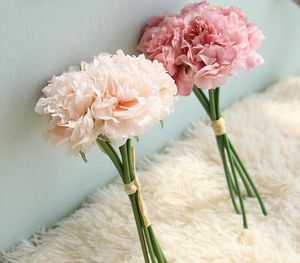 Hydrangea Peony Bouquet Konstgjorda blommor Floristry DIY för hembröllop dekorativa 4 färger G509