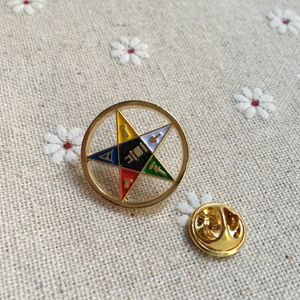 10st Free Masons Lapel Pin och Brosch Masonic Order of the Eastern Star Cut Out FreeMasonary Souvenir Badge Metal Craft