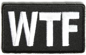 Hot Sale Cool Word WTF Embroidered Iron On Or Sew On Patch 2.5*1.5 INCH Free Shipping