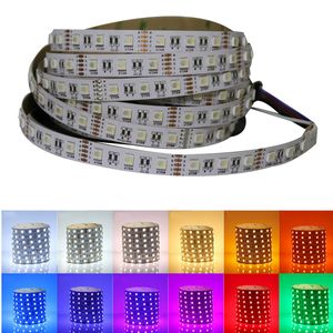 SMD5050 300LED RGBW LED Esnek Şerit RGB + W / WW Suya Dayanıklı 12 V Şerit Işık Ev Dekorasyon DHL Gemi Için