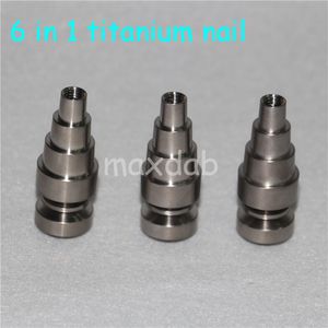 hand tools Universal 10mm 14.4mm 18.8mm 6 IN 1 male and female joint titanium nails grade 2 domeless