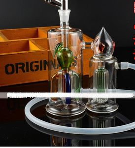 Glass straw hoses, send pot accessories, glass bongs, glass water pipe, smoking, color style random delivery