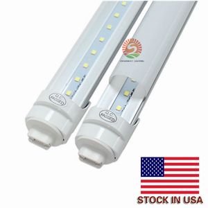 T8 LED-ljusrör, 8ft, R17D roterbar bas (ersättning för F96T12/CW/HO), 8 fot LED-butiksljus fixtur, 6000K, 45W, 4800LM 20-pack