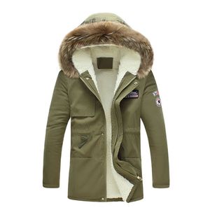 Atacado- novas chegadas moda homens jaqueta de inverno e casaco outwear pele com capuz parkas 4xl 5xl jpcl31
