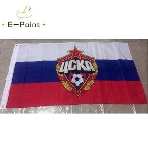 Rusya CSKA Moskova FC 3*5ft (90cm*150cm) Polyester bayrak Afiş dekorasyon uçan ev bahçe bayrağı Şenlikli hediyeler