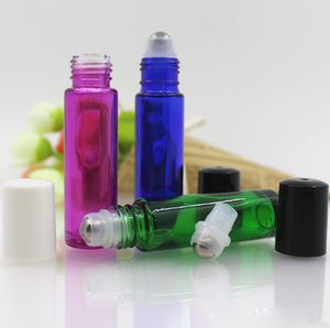 Perfume E Liquid Roller On Bottle 10ml Stainless Steel Essential Oil Roller Glass Bottles