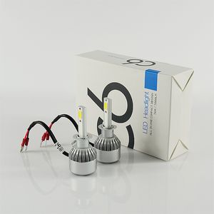 10 SETS C6 터보 H1 3800LM 새로운 디자인 LED 전조등 COB 칩 주간 주행 등 주행 램프 자동차 스타일링 액세서리 자동차 교체