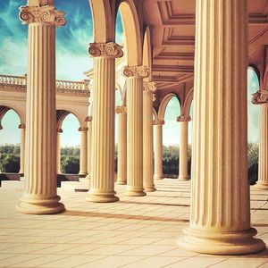 European Architecture Stone Pillars Outdoor Scenic Wedding Photography Backdrops Blue Sky Vintage Castle Studio Photo Booth Backgrounds