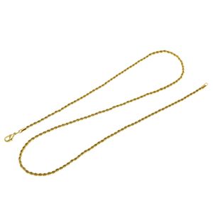 Marca DIY Chains Necklace para Pingente Homens / Mulheres Jóias Cor de Ouro Aço Inoxidável 3mm Torcido Corrida Cadeia Atacado
