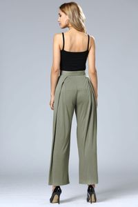 Neue Mode Kordelzug Hosen Frauen Hohe Taille Weibliche Lose Hosen Süße Stil Solid Black Damen Breite Bein Hosen