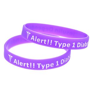 100PCS Alert Type 1 Diabetes Silicone Bracelet What Better Way To Carry The Message Than With A Daily Reminder