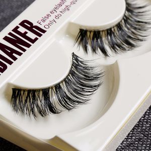 1Pair Real Nerk falsche Wimpern natürliche Make -up -Erweiterungstool Dicke gefälschte Augenwimpern Ldianer Make -up -Werkzeuge