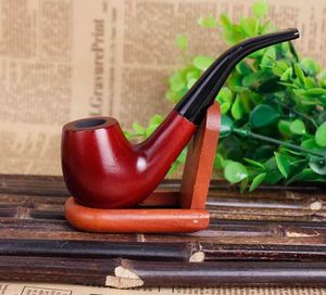 Mahogany old curved hammer portable wood big pipe red sandalwood filter men 's wood