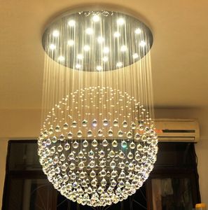 Modern Kristal Avizeler Asılı Lambalar Fikstür GU10 90 ~ 260 V Led Oturma Odası Yemek Odası Kristal Top Aydınlatma LLFA