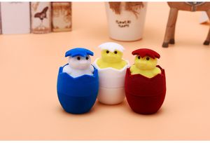 Wholesale gift plastic boxes for sale - Group buy Simple Seven Cute Duck Egg Rings Display Plastic Flocking Love Jewelry Box Earring Ear Stud Case Gift Container