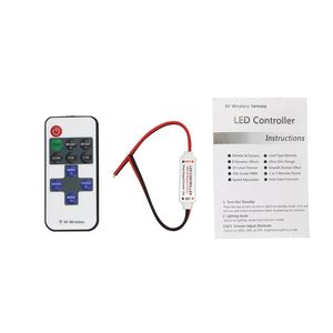 UMLight1688 cor única cor de controle remoto DC 12-24V 8Mode 11keys sem fio RF RF Controlador LED para LED tira luz SMD 5050 3528