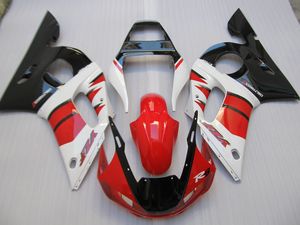 Yamaha YZF R6 için motosiklet Fairing kiti 98 99 00 01 02 kırmızı beyaz siyah marangozluk YZFR6 1998-2002 OT08 set