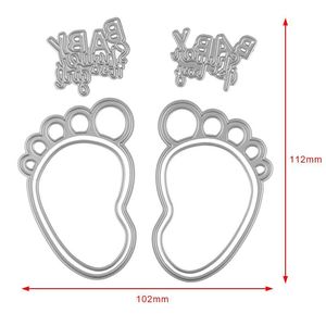 Baby Foot Cutting Dies Stencil For DIY Scrapbooking Card Paper Craft Photo Album Painting Embossing Decor Craft