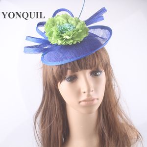 Wholesale sinamay fascinator hats for sale - Group buy Attractive colors available sinamay material fascinator hat occasion hair accessories dance millynery FNR151109