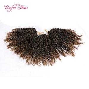 Malibob Włosy warkocze Jerry Curl Crochet Braids 8 cali Kanekalon 2-4LOT dla pełnej głowy 100g przedłużenia włosów do warkoczy jumbo oplatanie Marley Hair