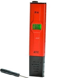 Freeshipping 10 sztuk / partia Przenośny tester pH z wysokiej dokładności kompensacji temperatury ATC Miernik wodny Kosiołowy monitor zielony podświetlenie