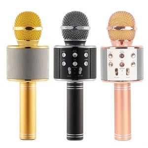 WS858 Trådlös högtalare Mikrofon Handheld Karaoke HiFi Bluetooth-spelare