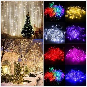 110 V/220 V 10 m/100pcs LED -Saiten Leuchten Blitzhöhe/Party Weihnachtsfest Feiertag im Freien/Indoor wasserdichte Dekorationslicht