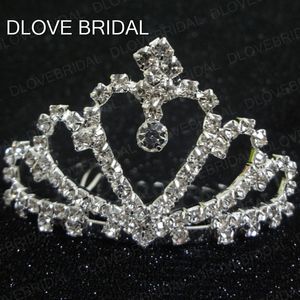 Wholesale real tiaras for sale - Group buy Real Photo Crystal Wedding Crown Tiara Hair Combs Sliver Plated Bridal Hair Accessories Women Event Party Headpieces In Stock