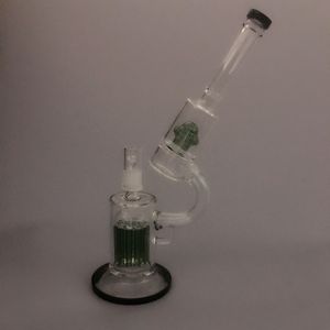 Ny fantastisk funktion återvinning oljeriggar bong glas vattenpipa bongar rökpipa med 2 percs skål 18,8 mm hanled (GB-290).