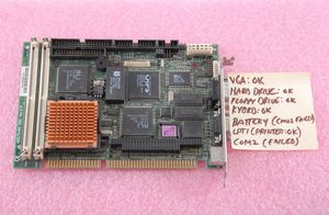SBC 486 / 5x86 ver: G9 نصف حجم لوحة واحدة الكمبيوتر اللوحة الأم الأصلية 100٪ اختبار العمل، المستخدمة، حالة جيدة مع الضمانة SSCM-CPU